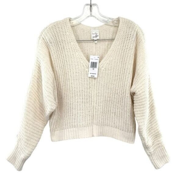 Belle Du Jour Chenille Chunky Oversized Cropped Sweater - Picture 1 of 10